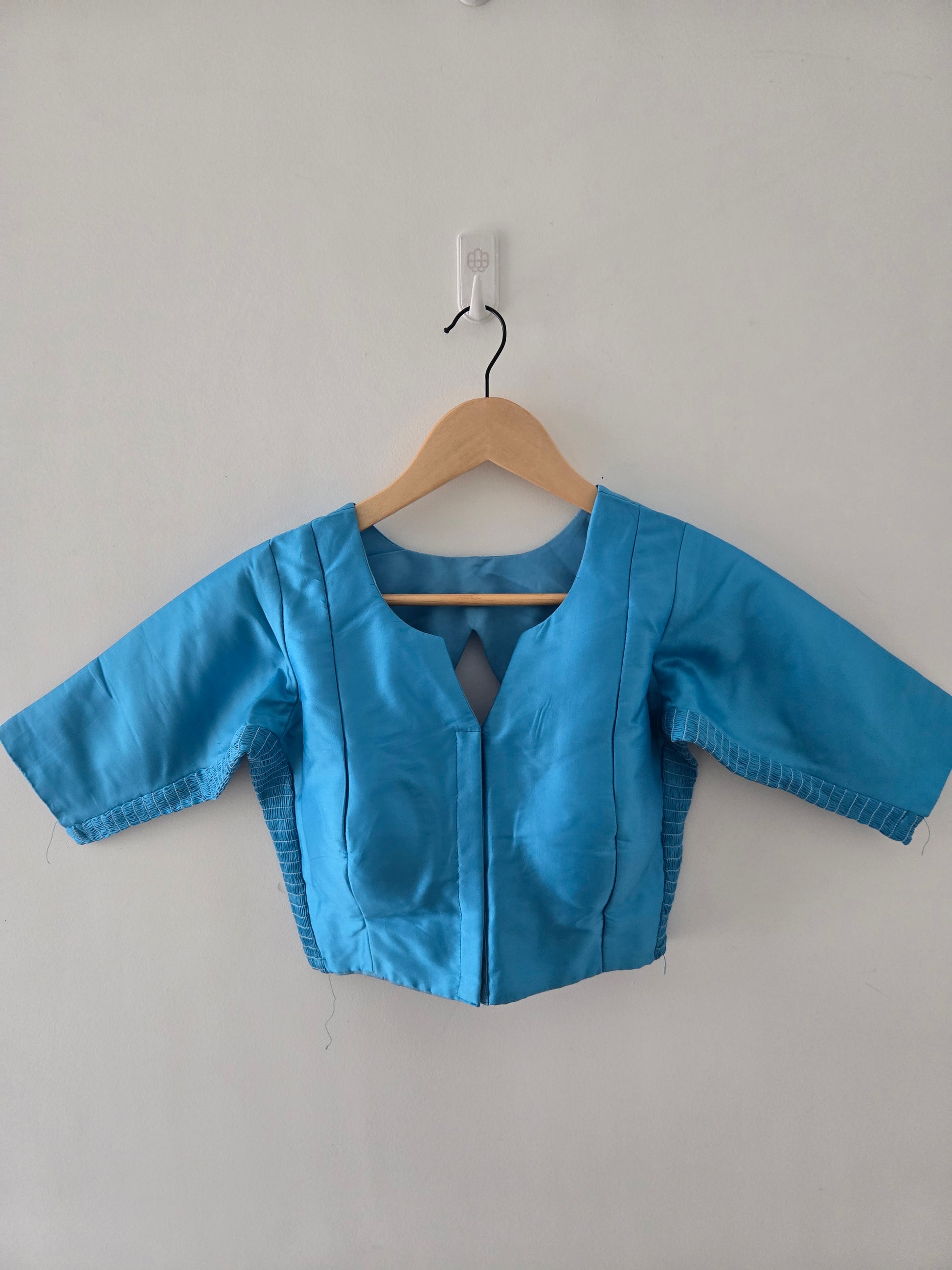 Sky Blue- Stretchable Blouse (Size 32-38)
