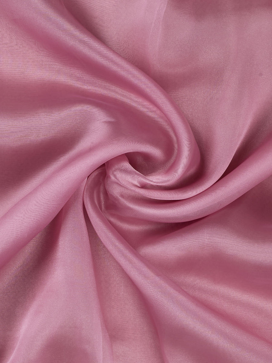 Lavender Whisper Hand-Embroidered Organza Saree