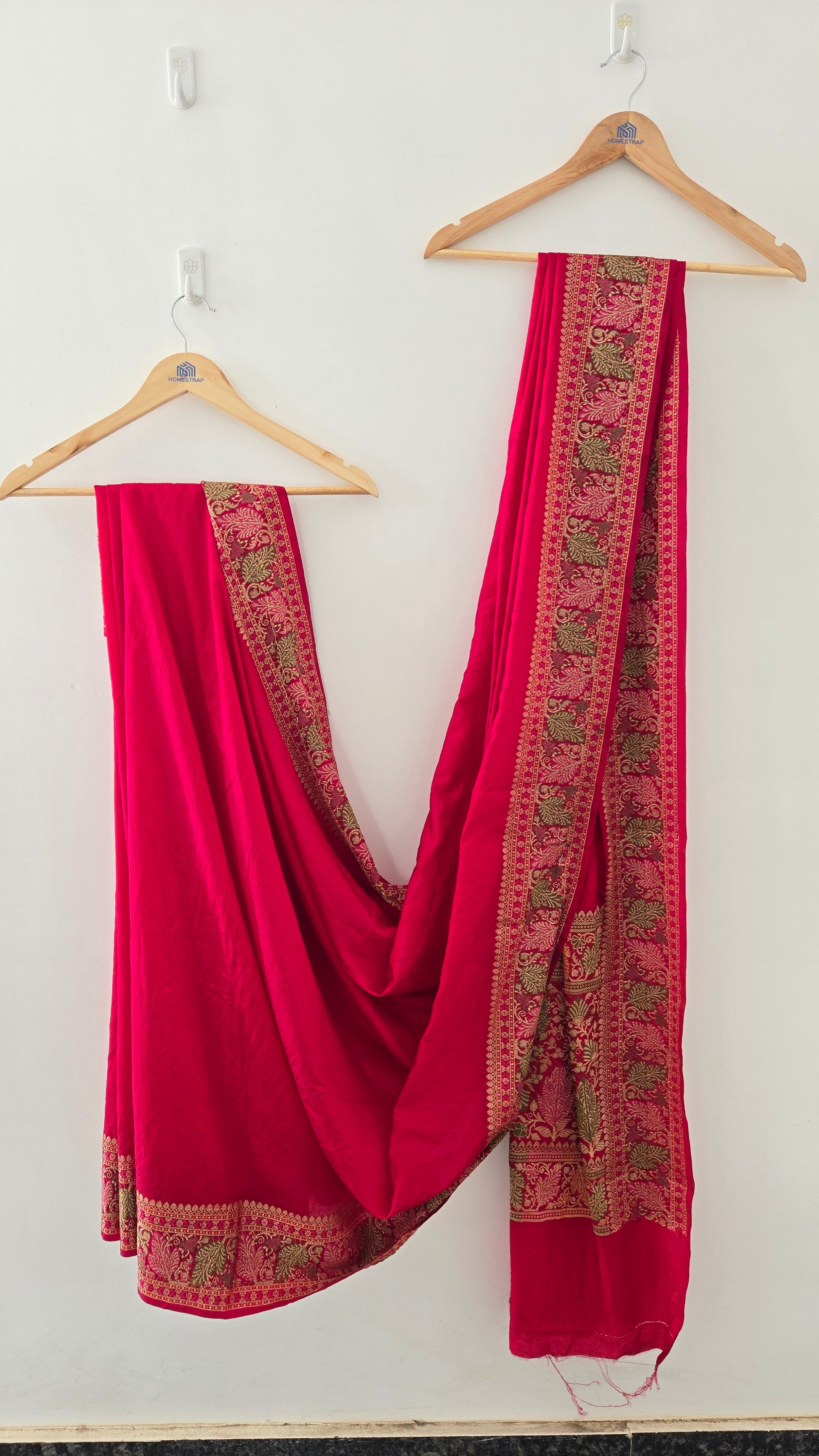 Rani Pink Banarasi Georgette Saree