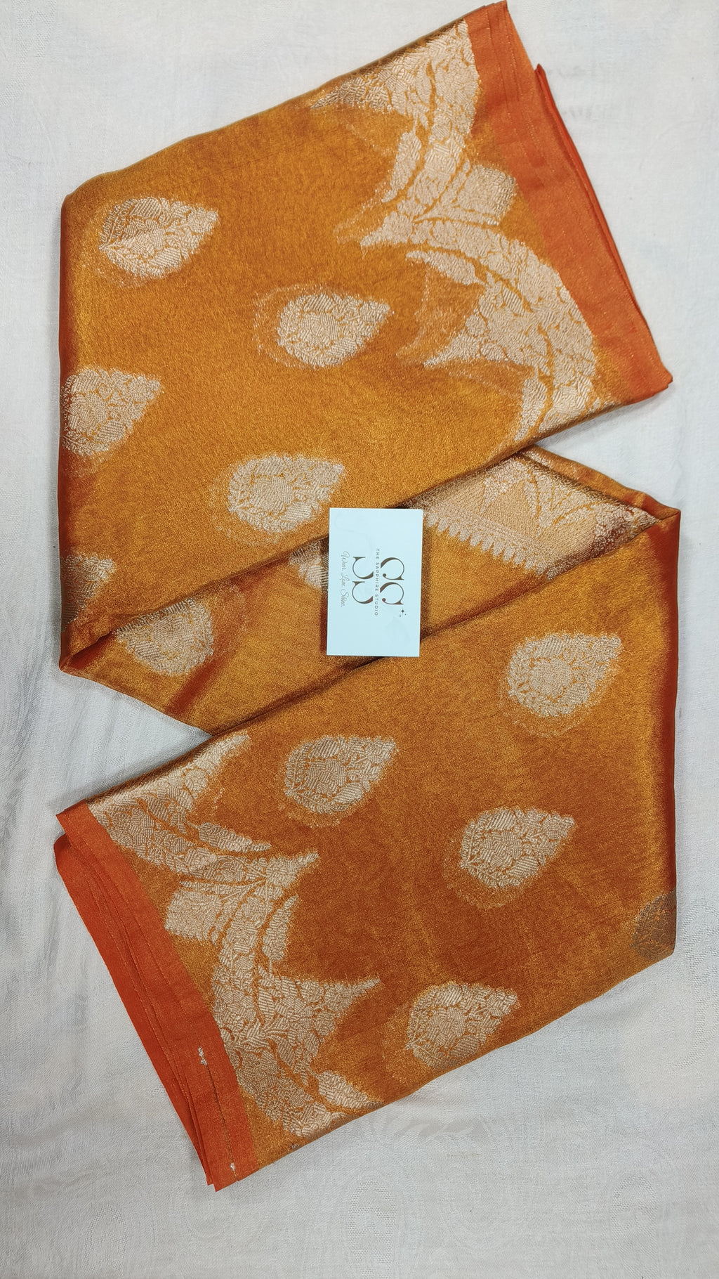 Banarasi Tissue Saree - Orange