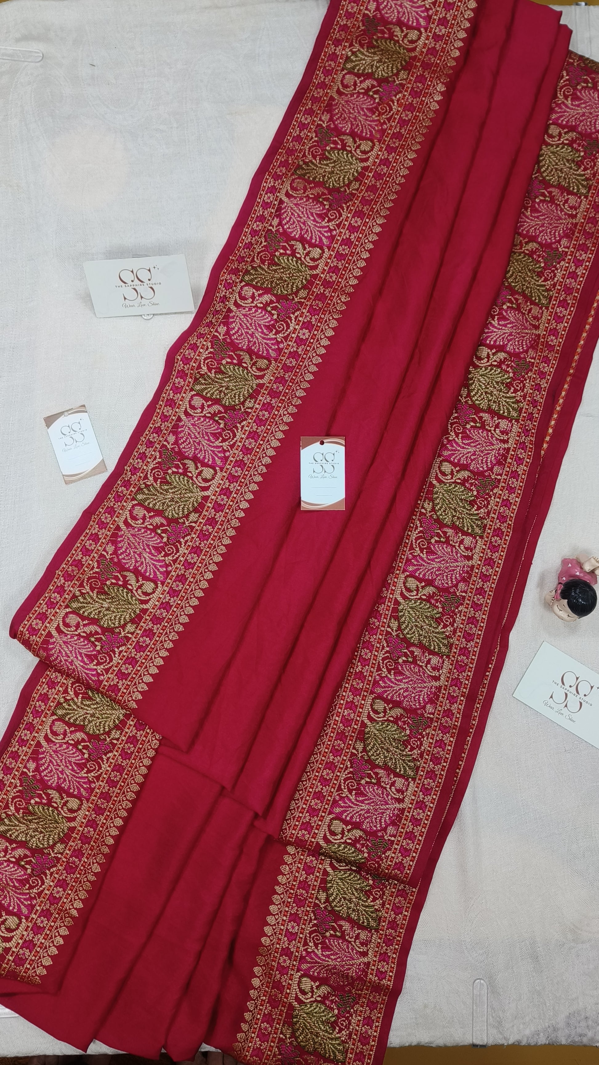 Rani Pink Banarasi Georgette Saree