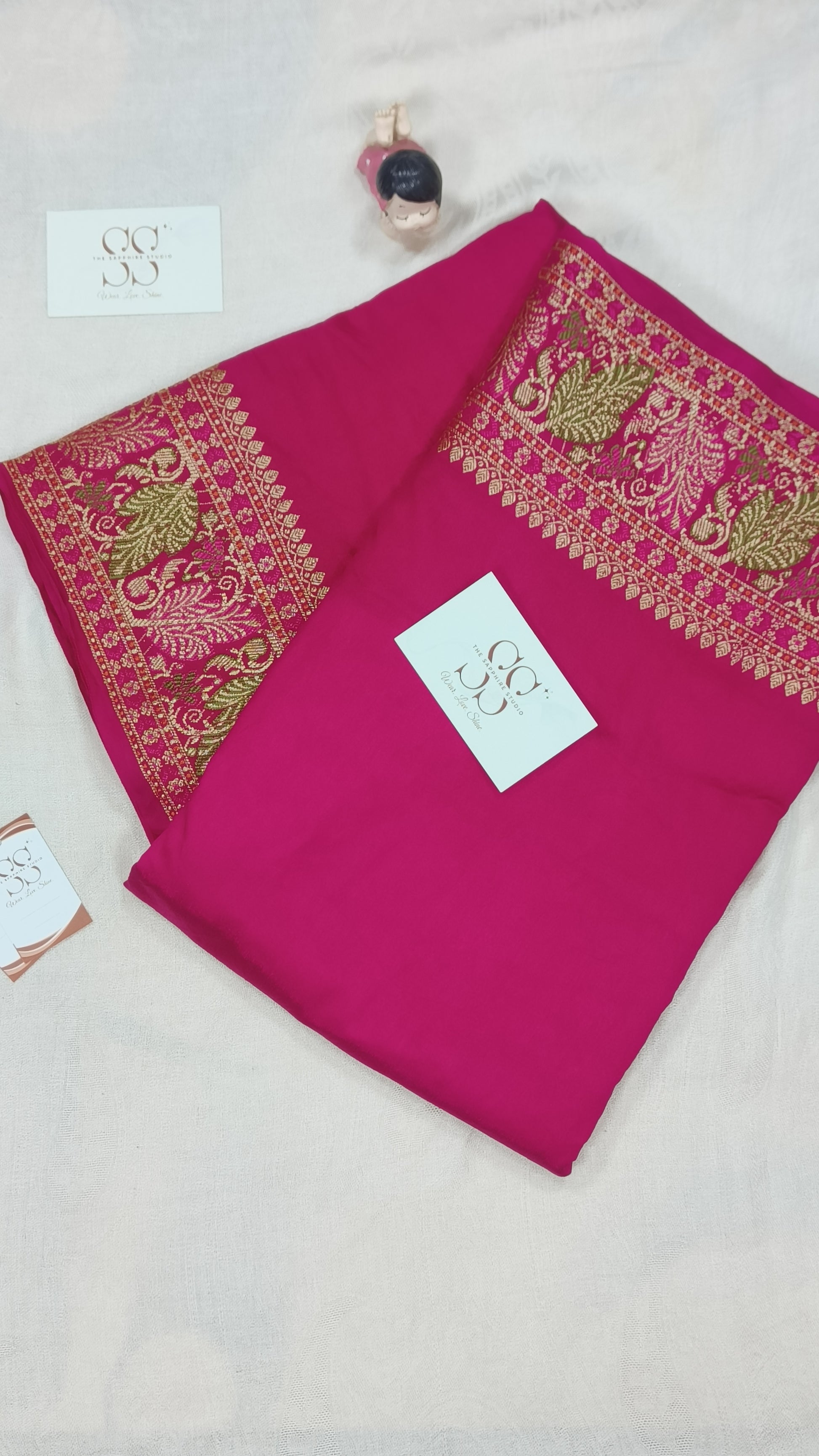Rani Pink Banarasi Georgette Saree