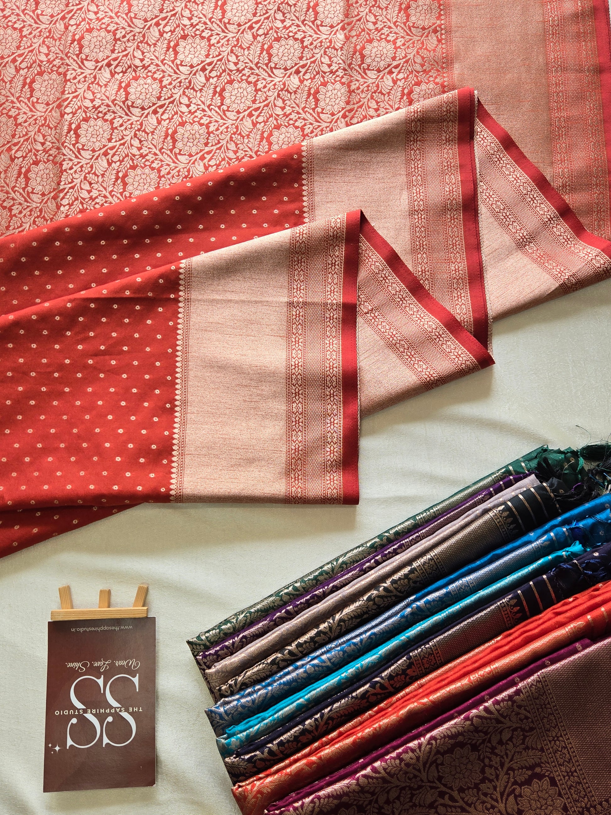 Kanchipuram Fancy Saree – Orange – Self Zari Weave