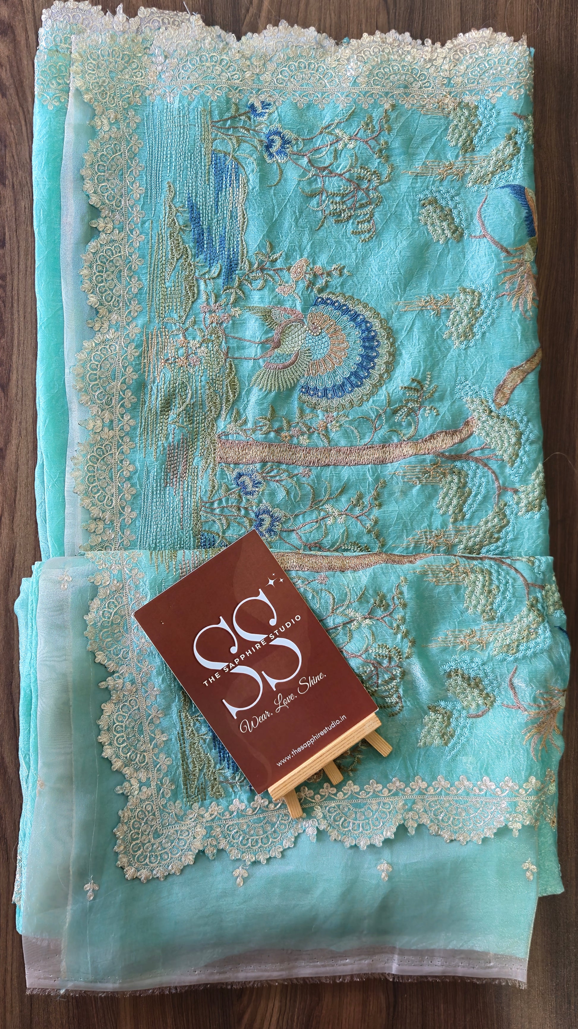 Peacock Garden Organza Saree