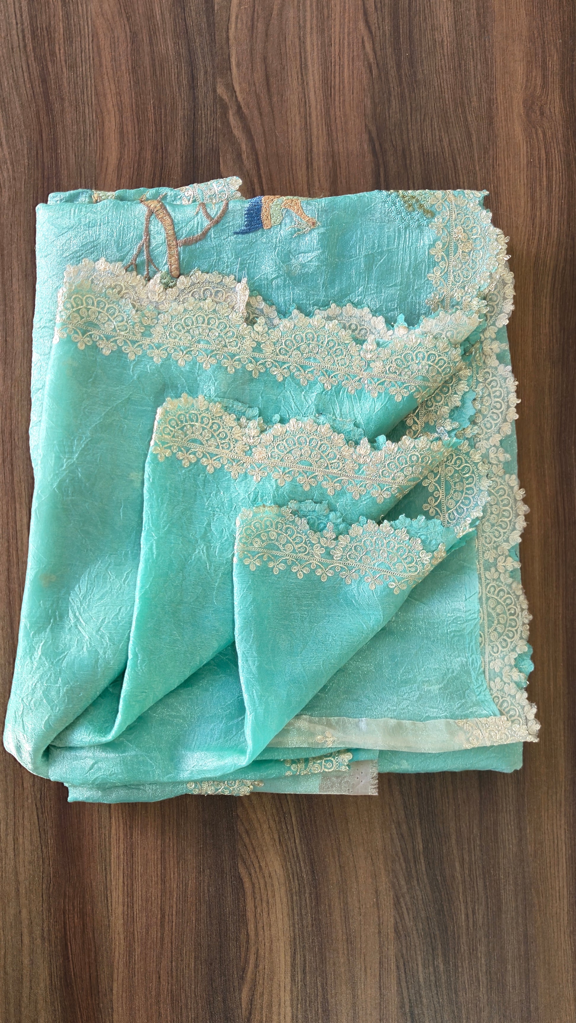 Peacock Garden Organza Saree