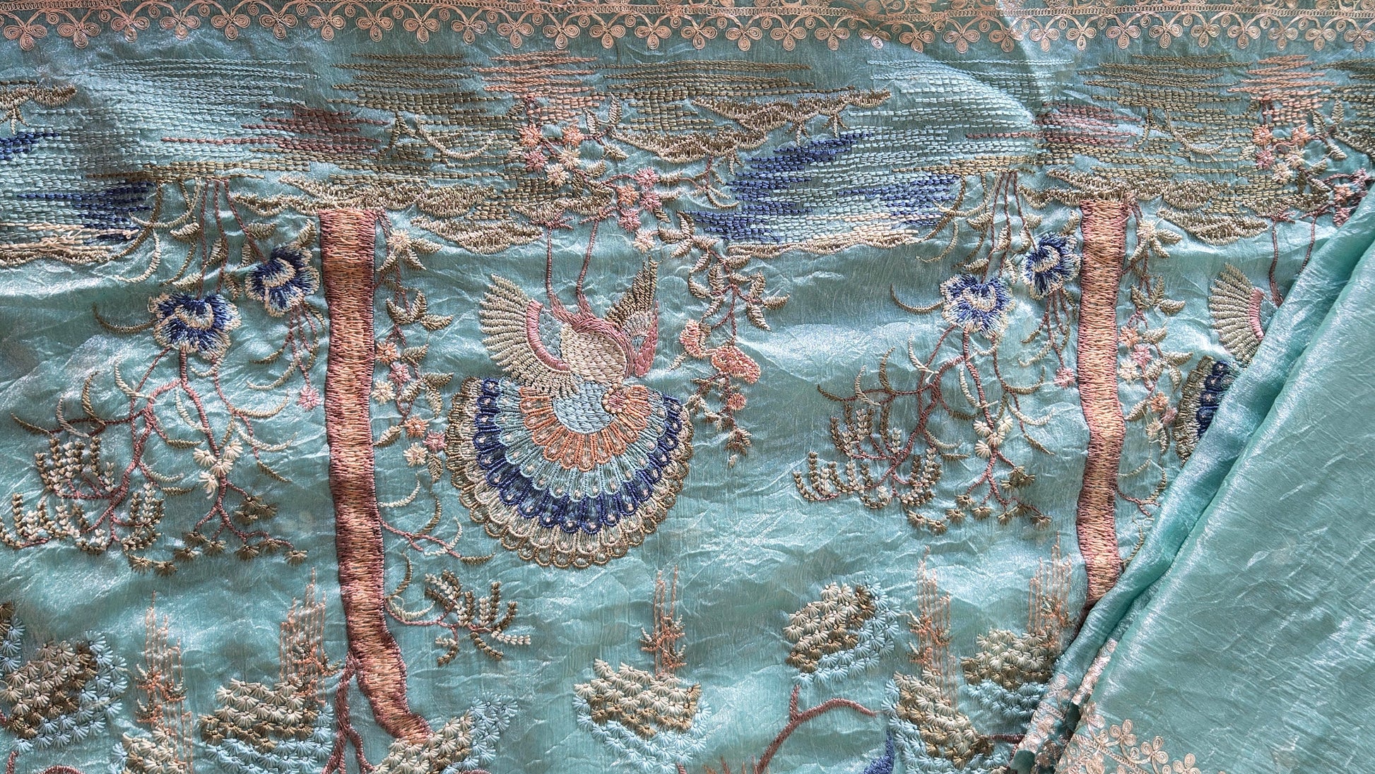 Peacock Garden Organza Saree
