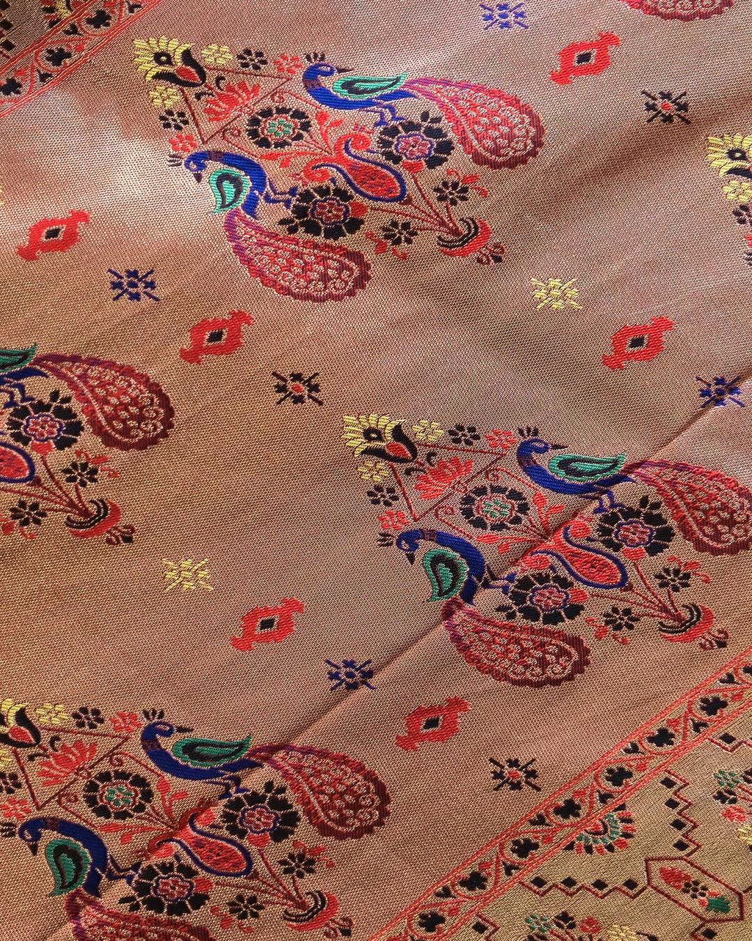 Black Paithani Saree with Red Contrast Border & Rich Pallu ✨