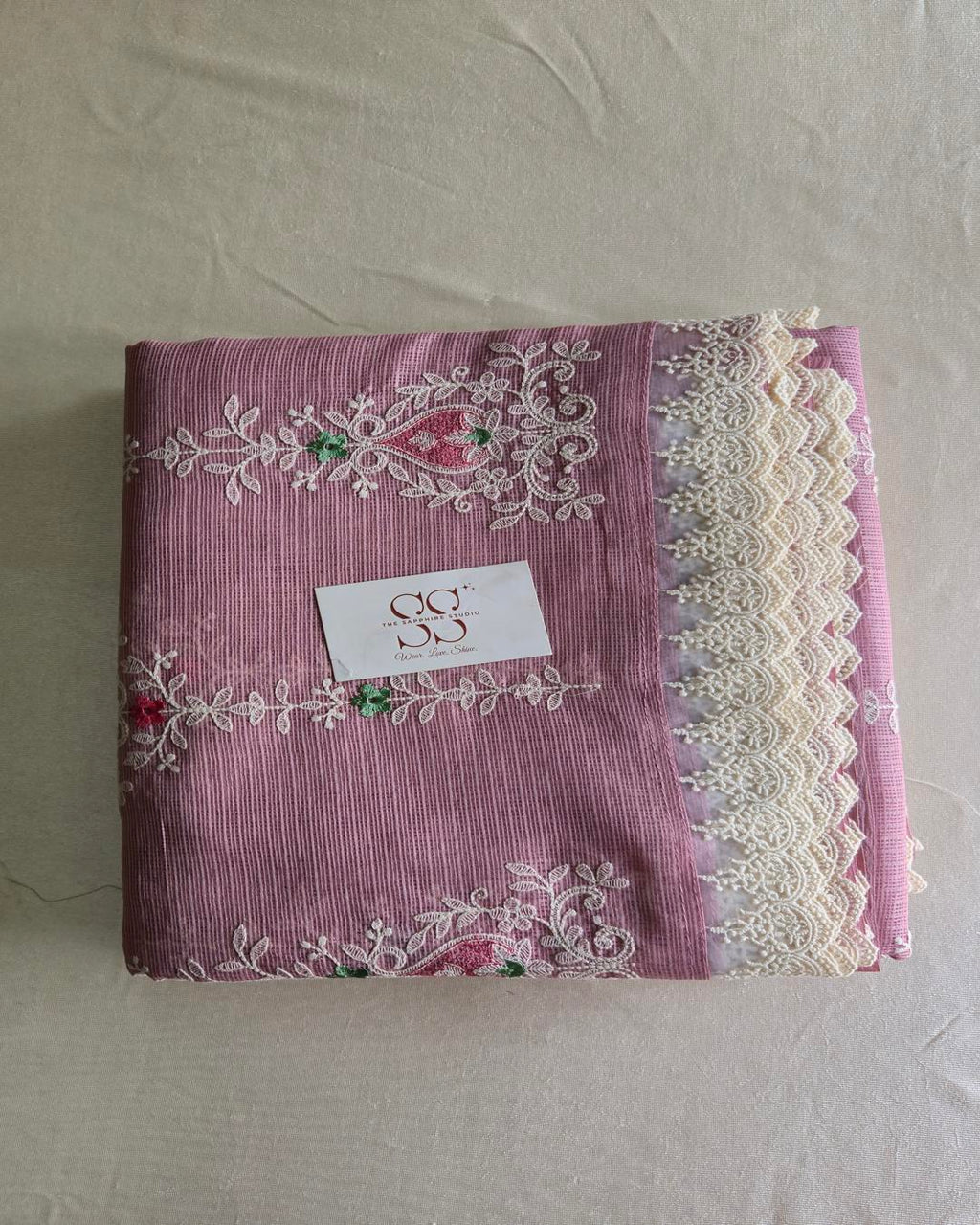 Kota hand embroidery saree