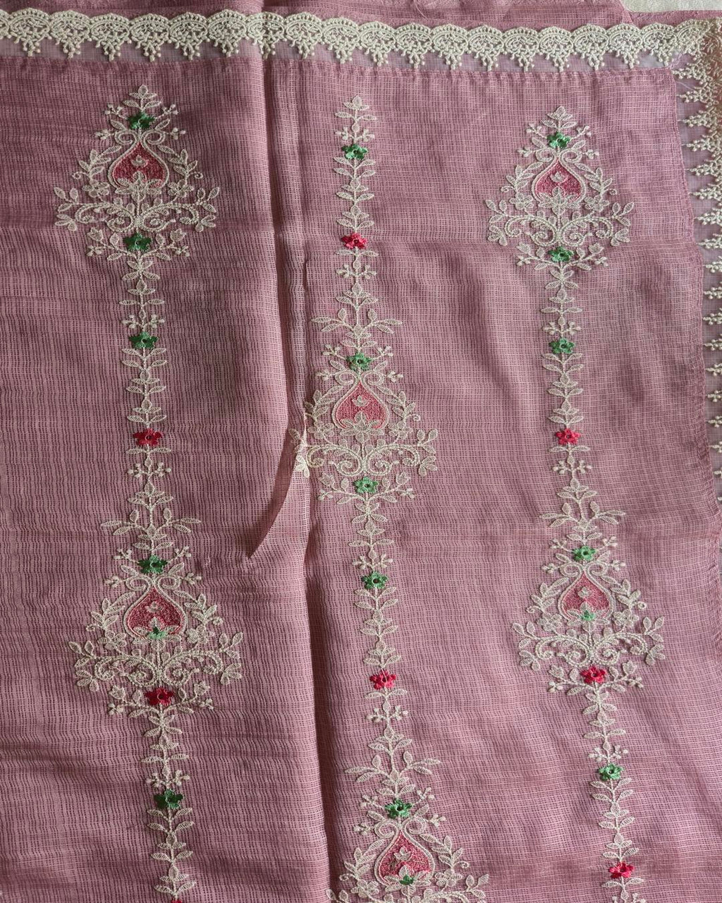 Kota hand embroidery saree