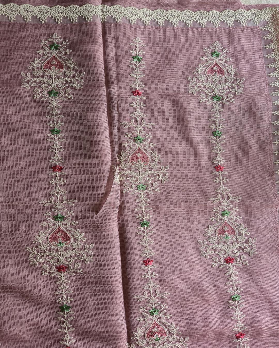 Kota hand embroidery saree