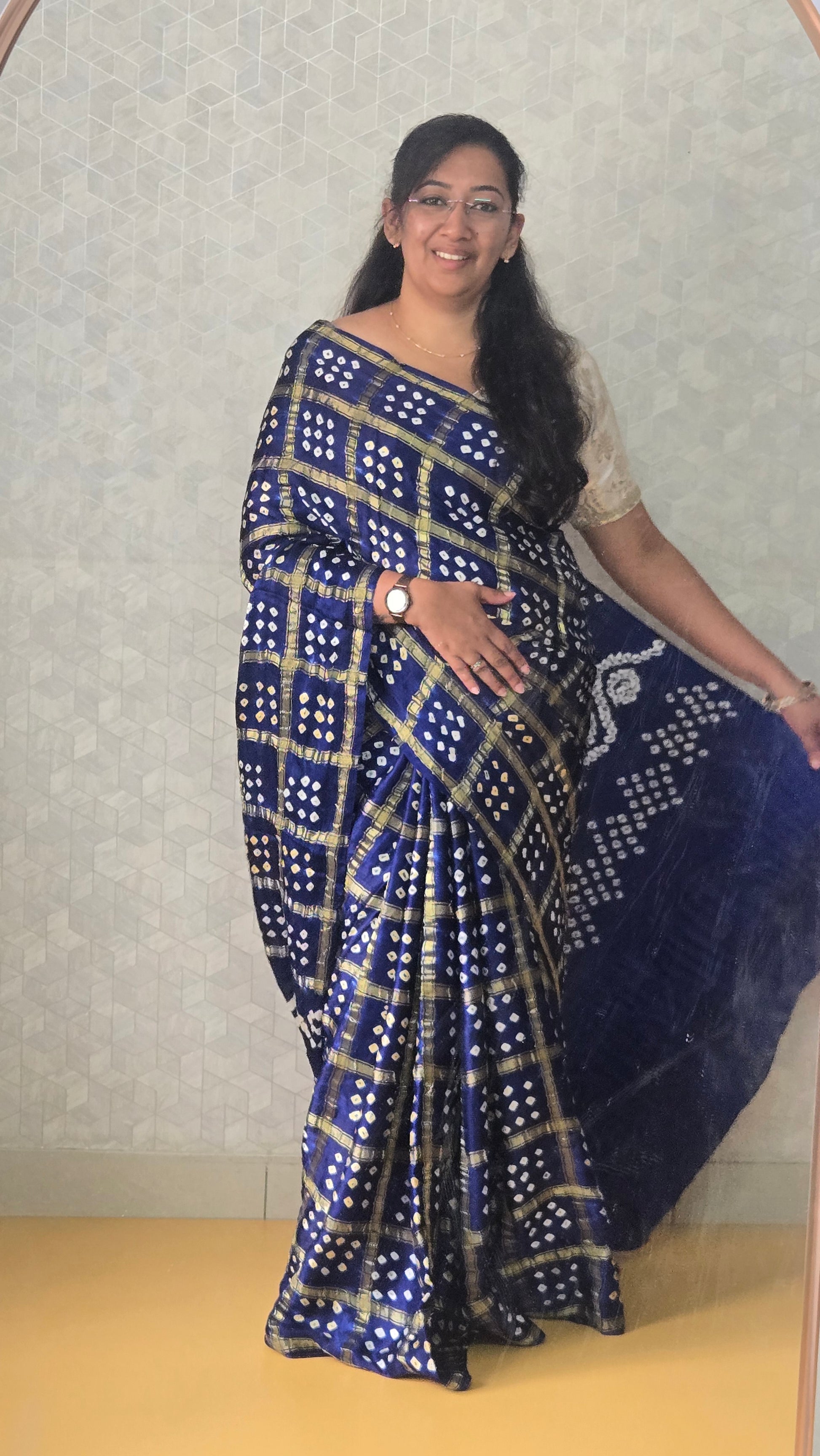 Blue Gharchola Gajji Silk saree