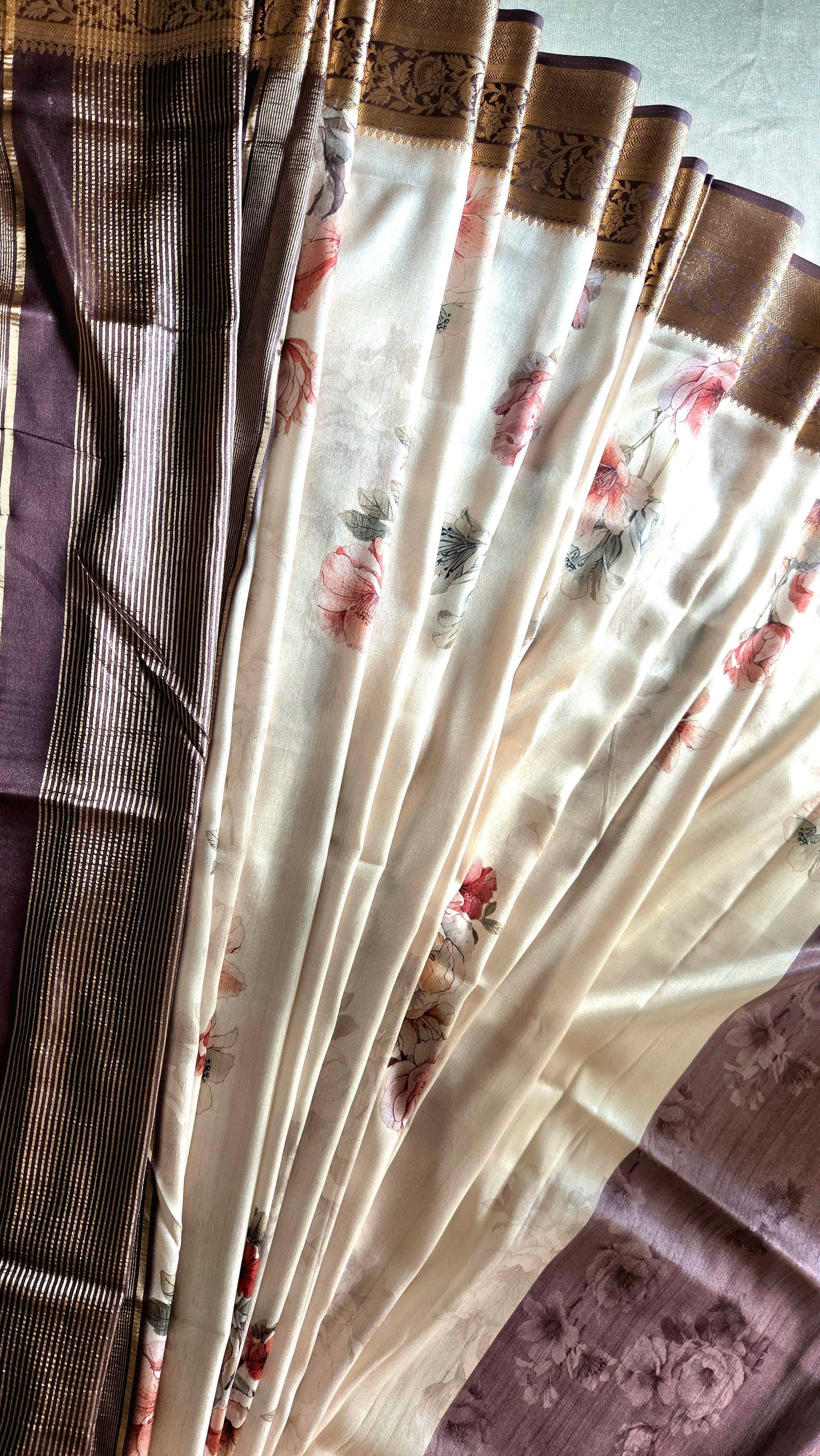 Tussar Buttery Silk Saree with Floral Digital Prints