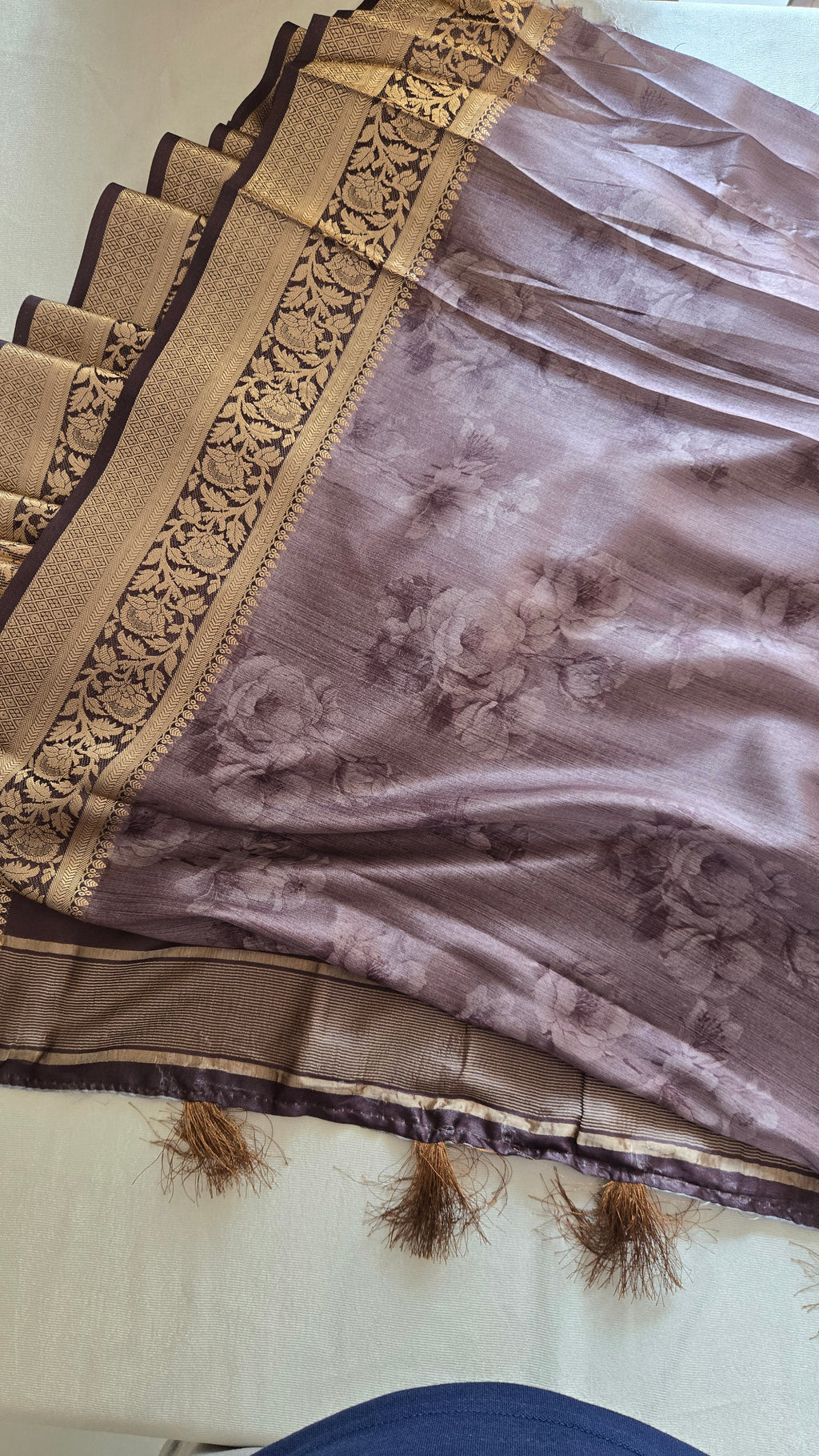 Tussar Buttery Silk Saree with Floral Digital Prints