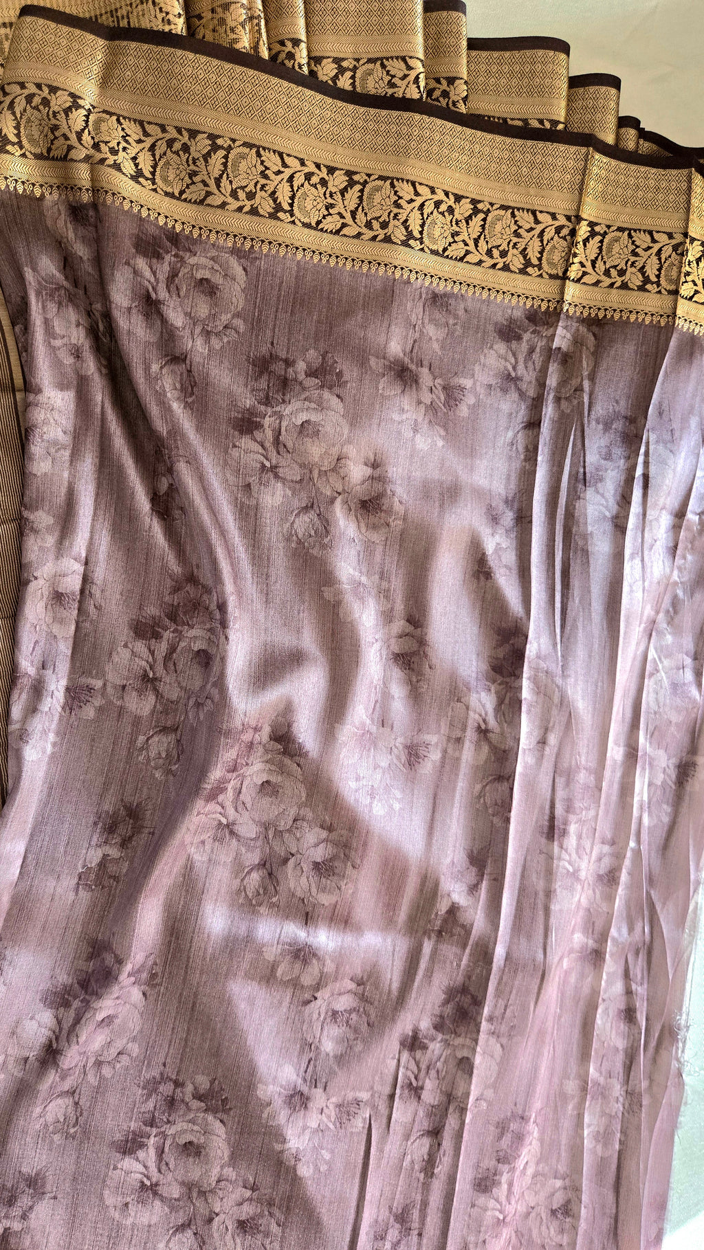 Tussar Buttery Silk Saree with Floral Digital Prints