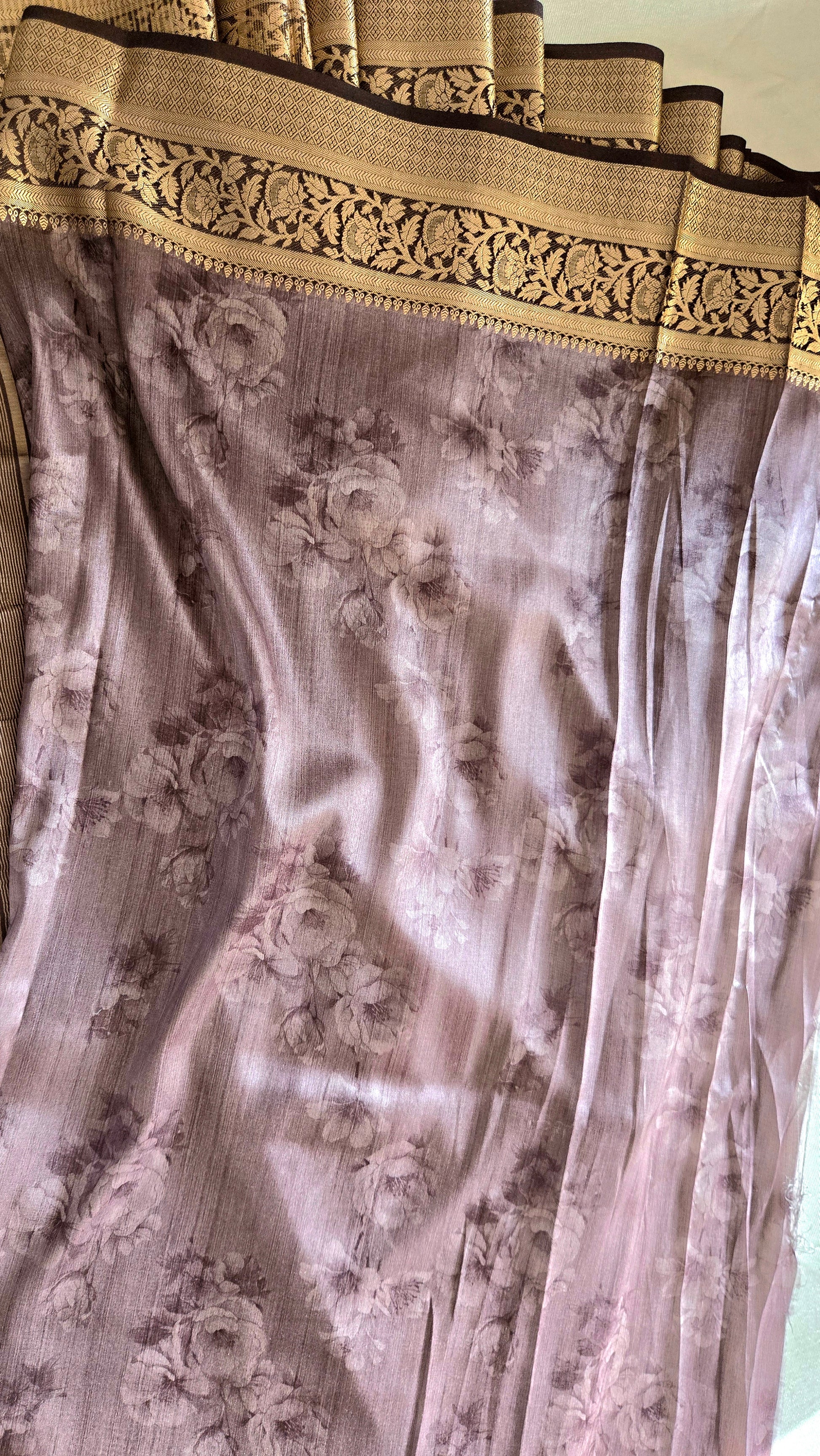 Tussar Buttery Silk Saree with Floral Digital Prints