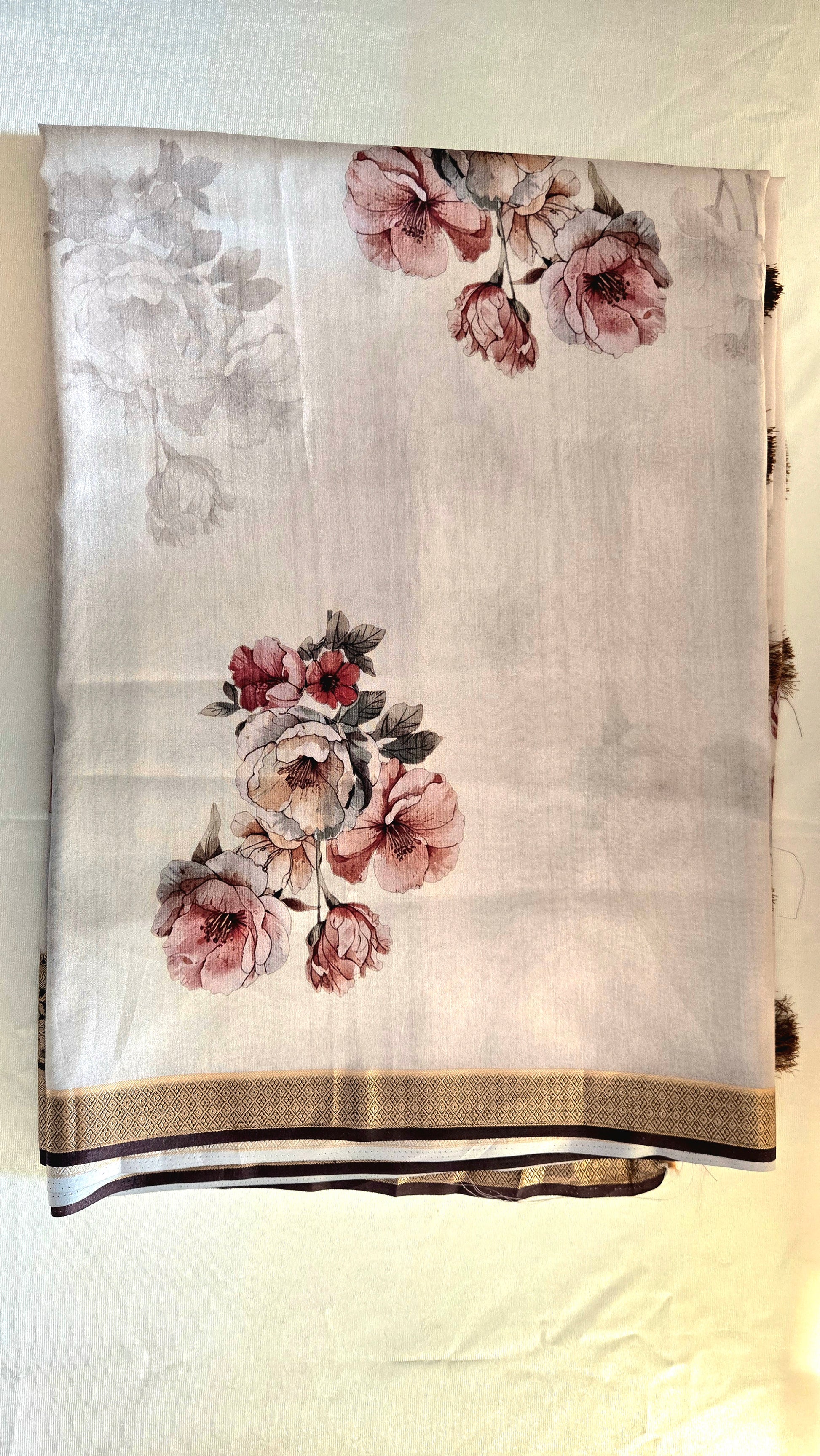 Tussar Buttery Silk Saree with Floral Digital Prints