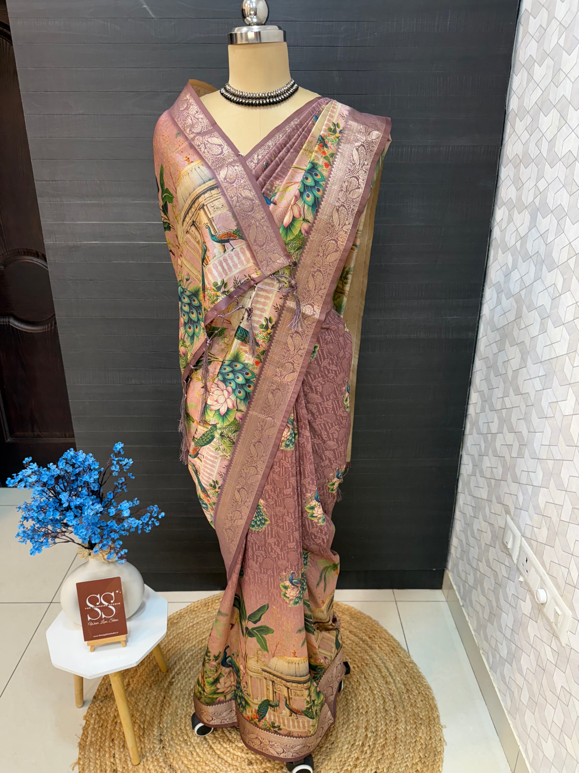 Peacock Garden Tussar Saree
