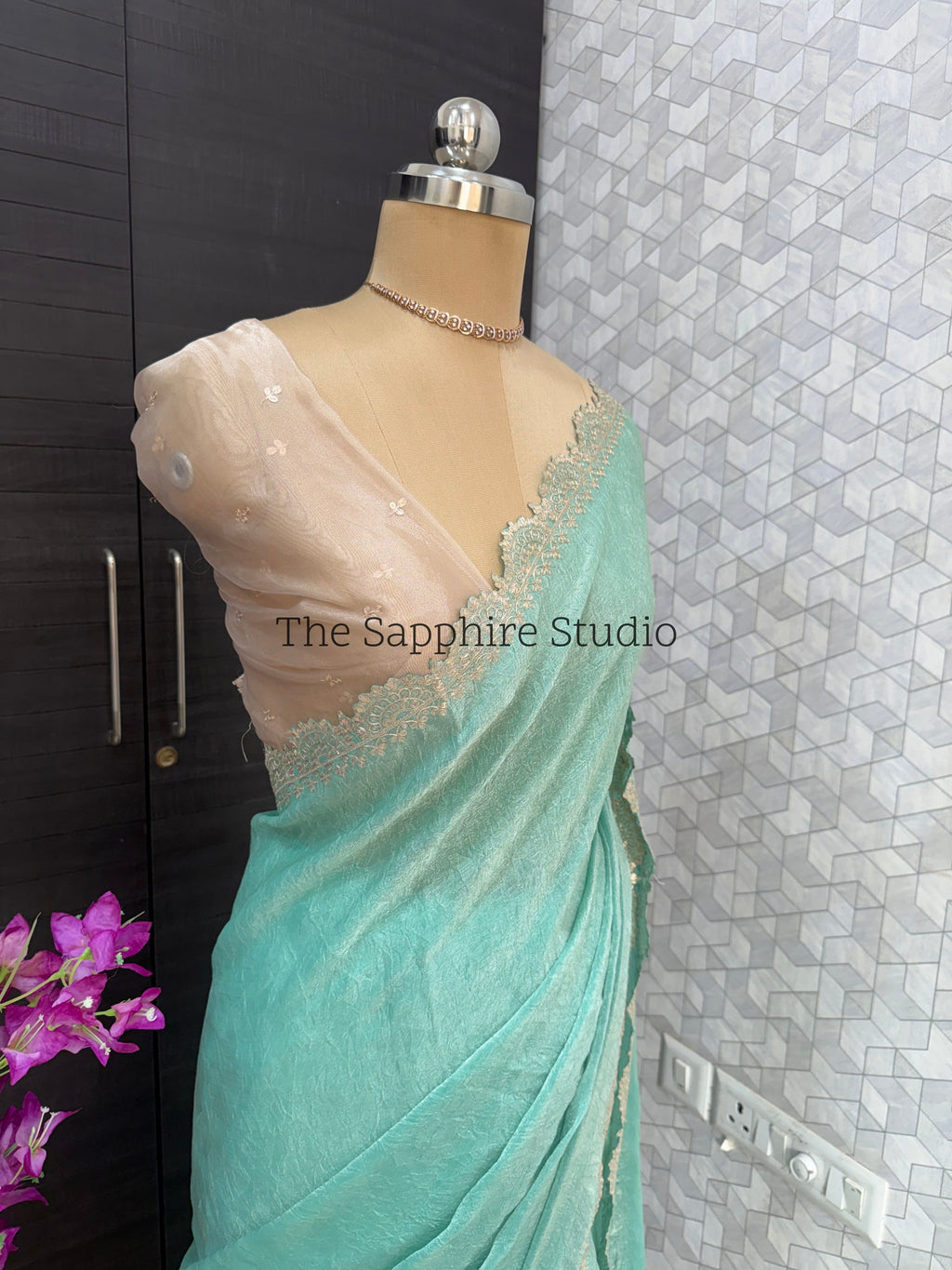 Peacock Garden Organza Saree