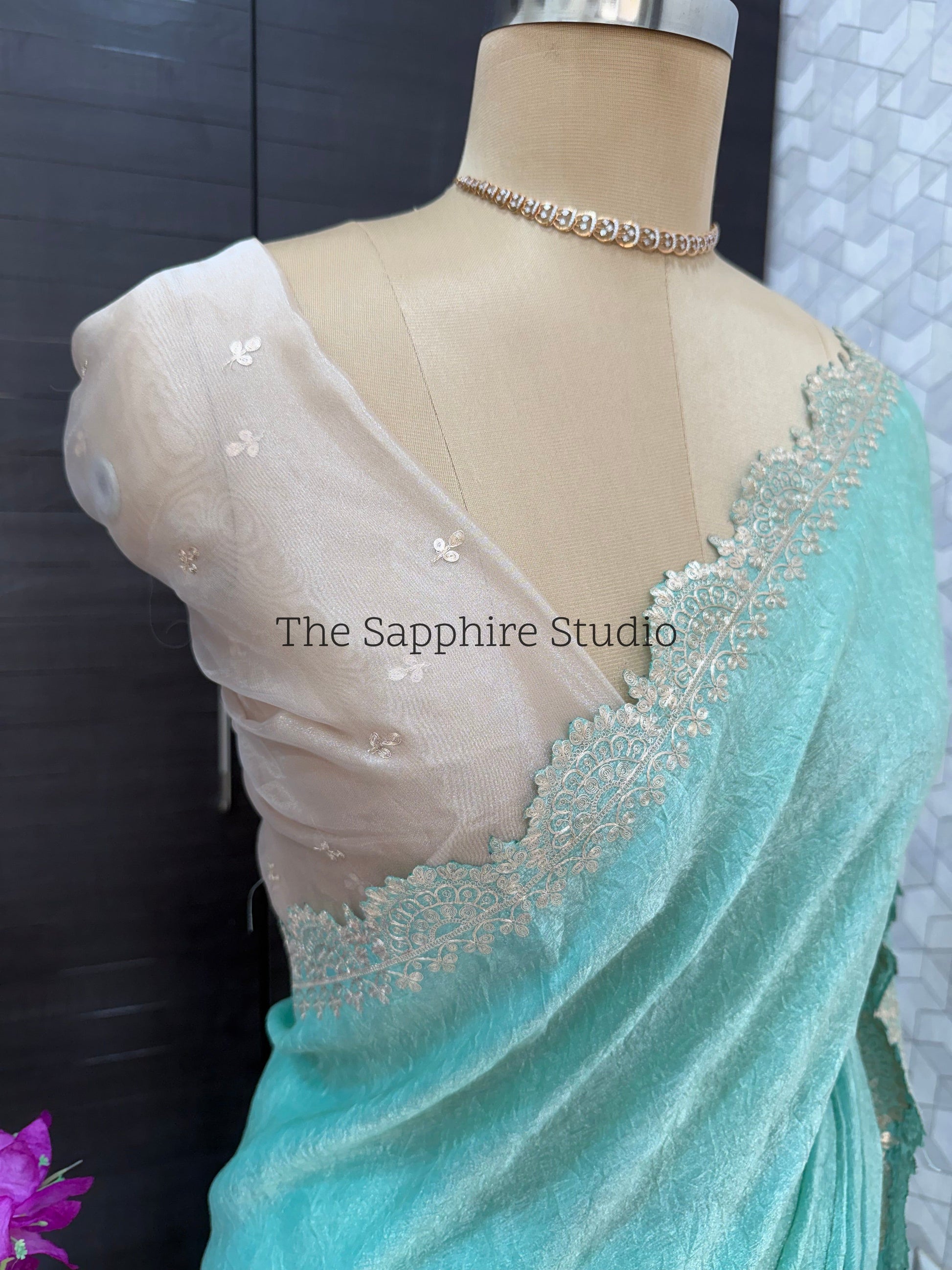 Peacock Garden Organza Saree