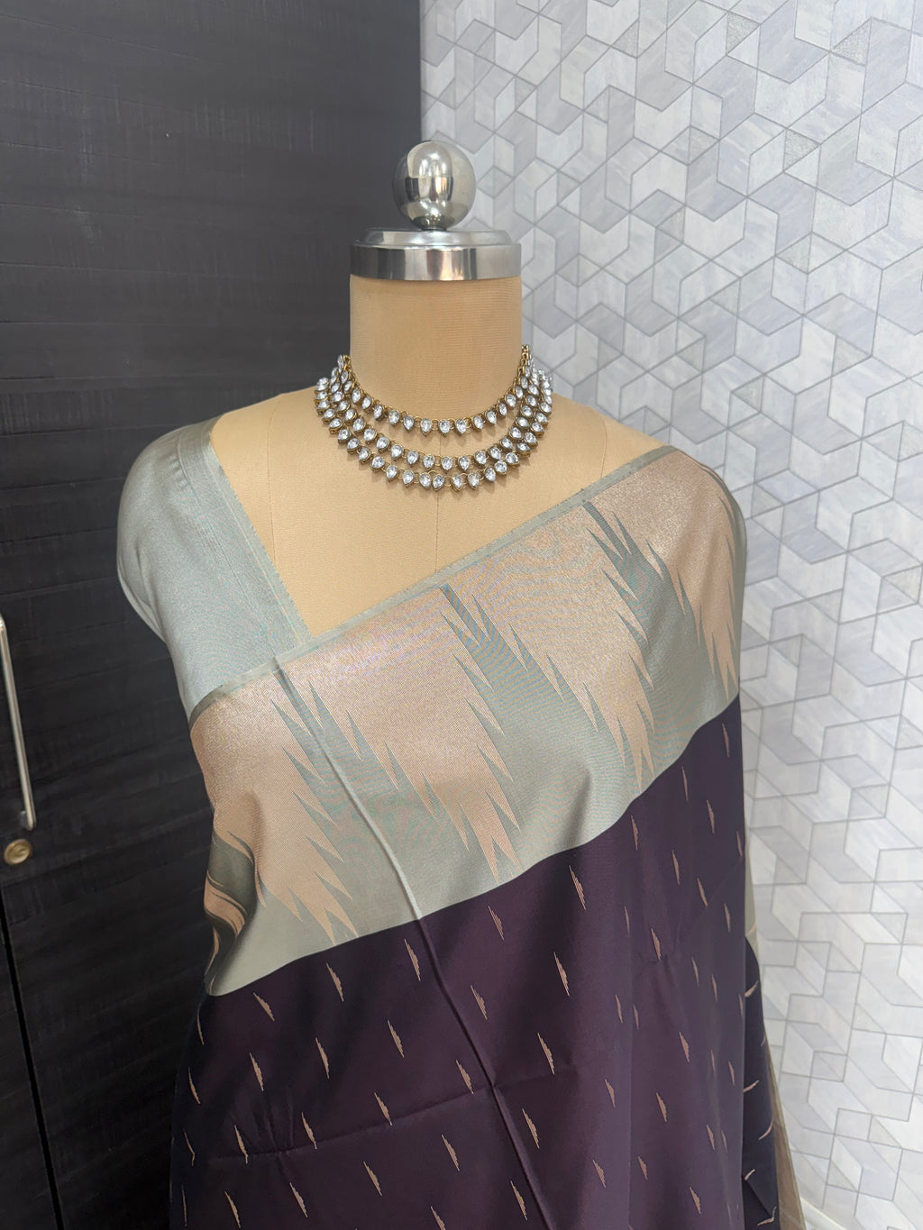 Kanchipuram Royal purple Silk Saree