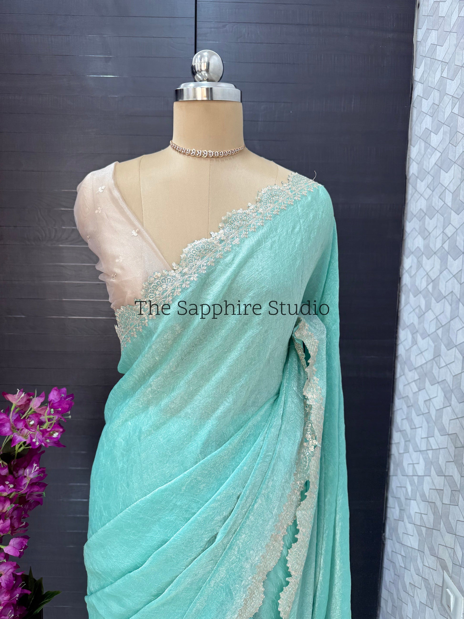 Peacock Garden Organza Saree