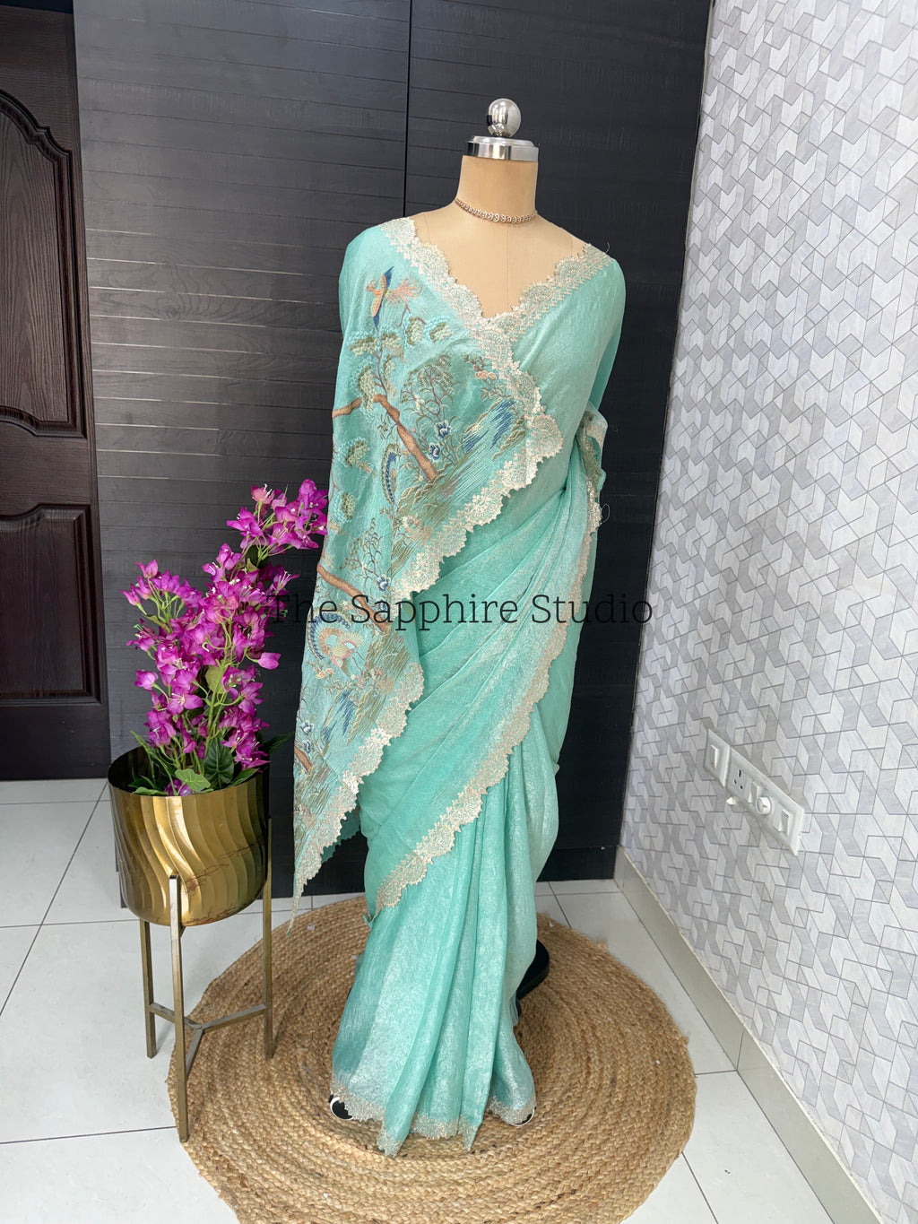 Peacock Garden Organza Saree