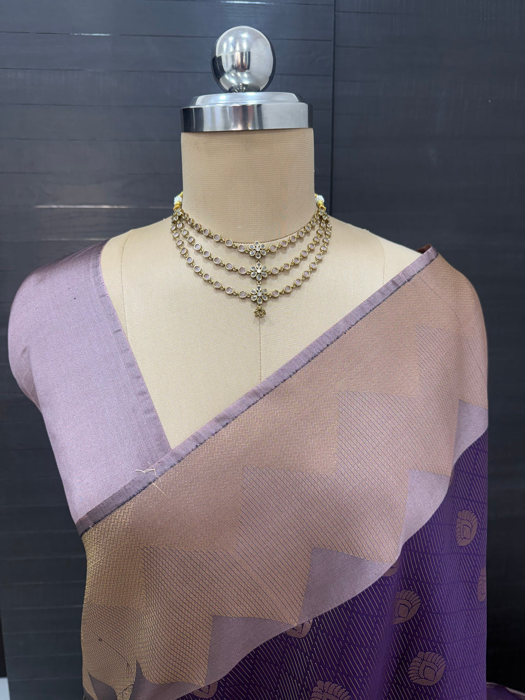 Deep Purple with Muted Gold Border