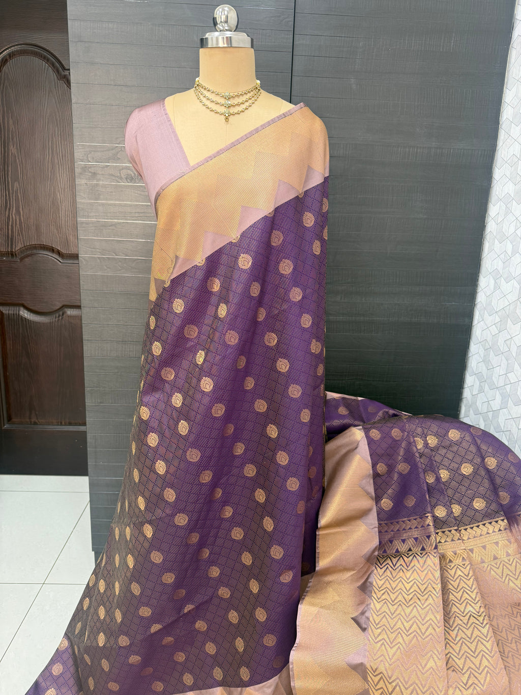 Deep Purple with Muted Gold Border