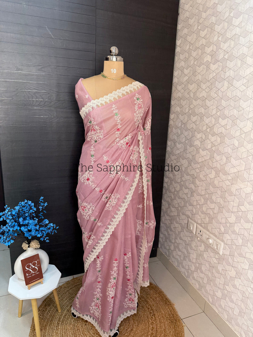 Kota hand embroidery saree