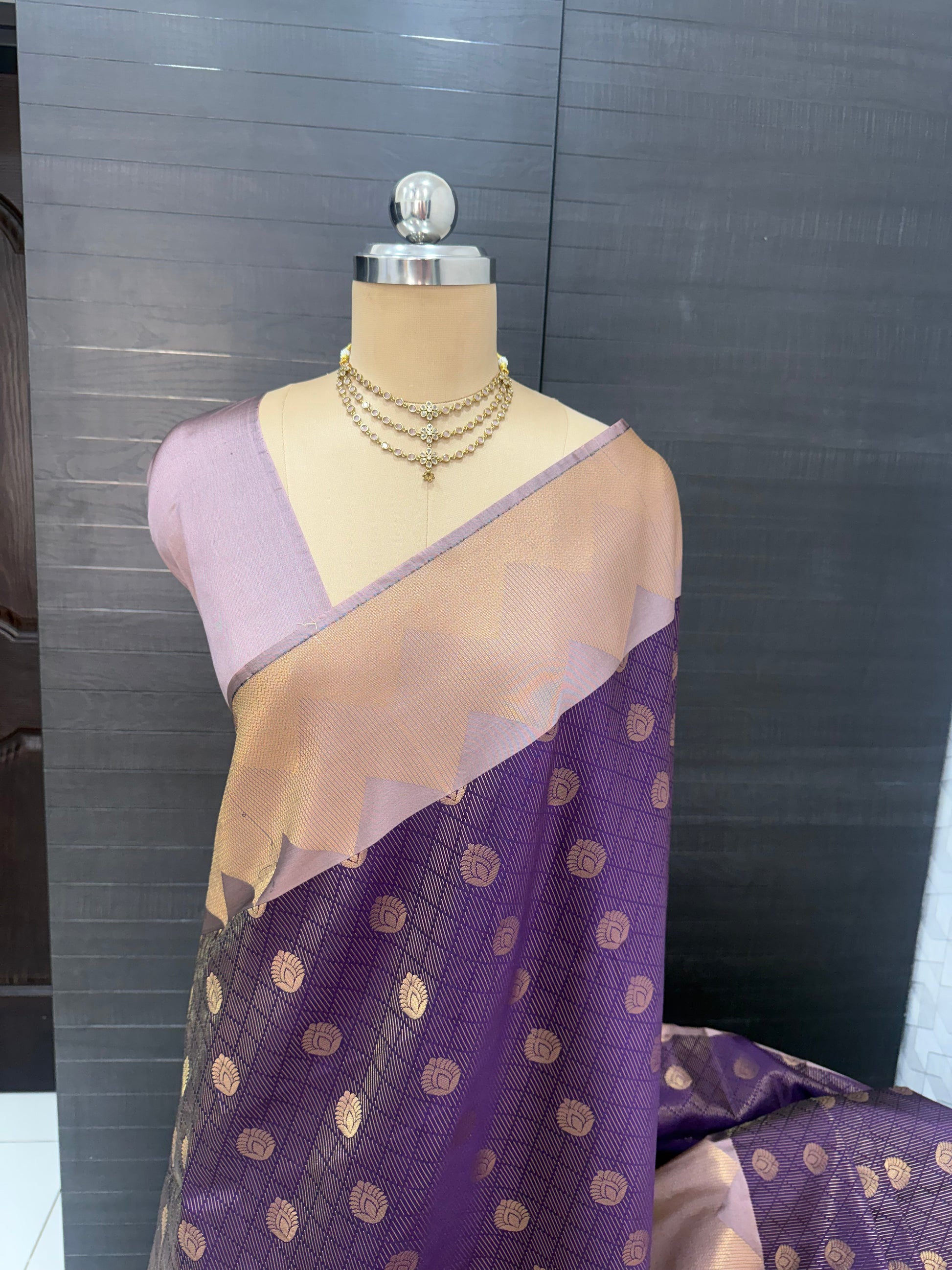 Deep Purple with Muted Gold Border