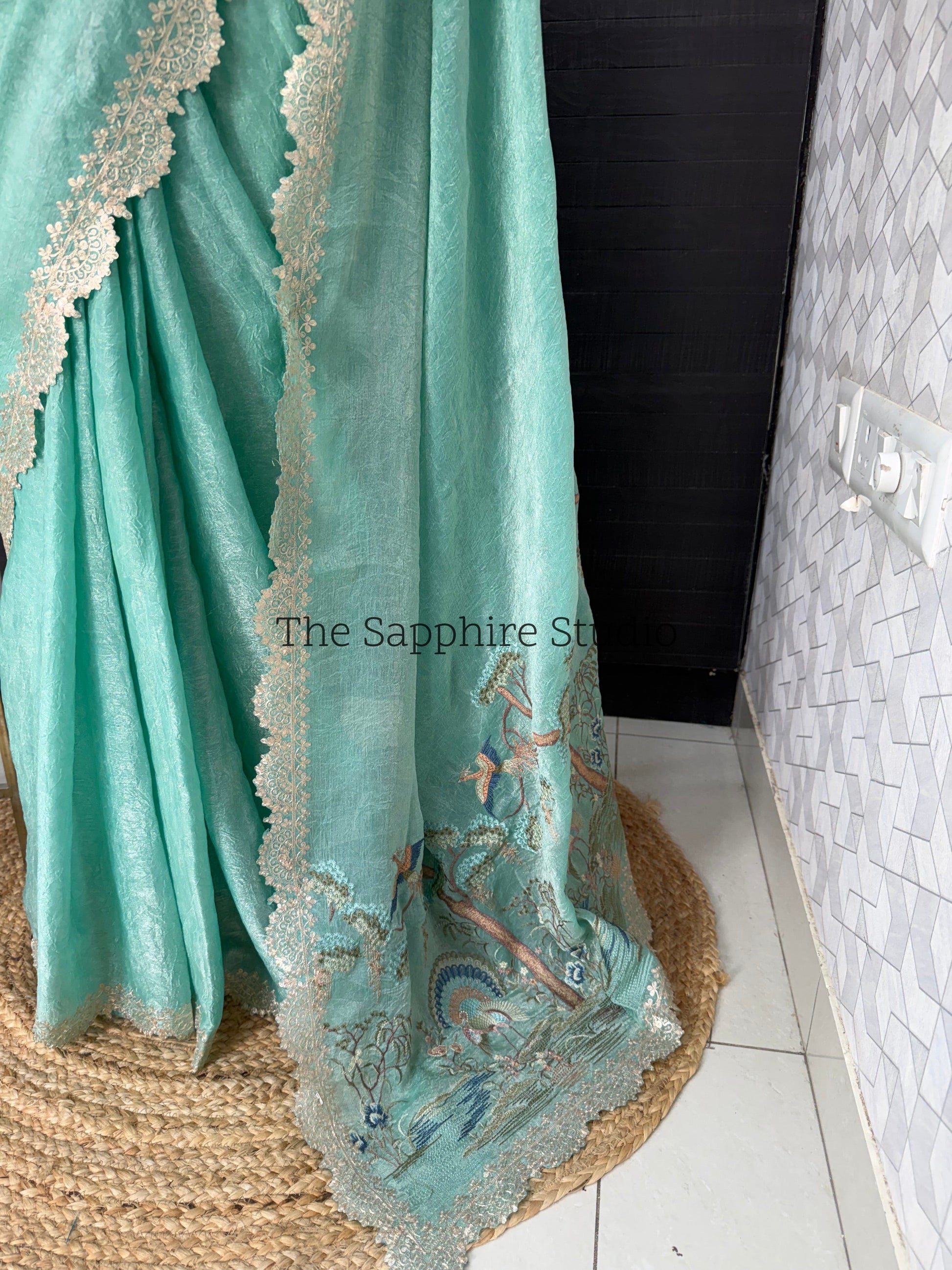 Peacock Garden Organza Saree