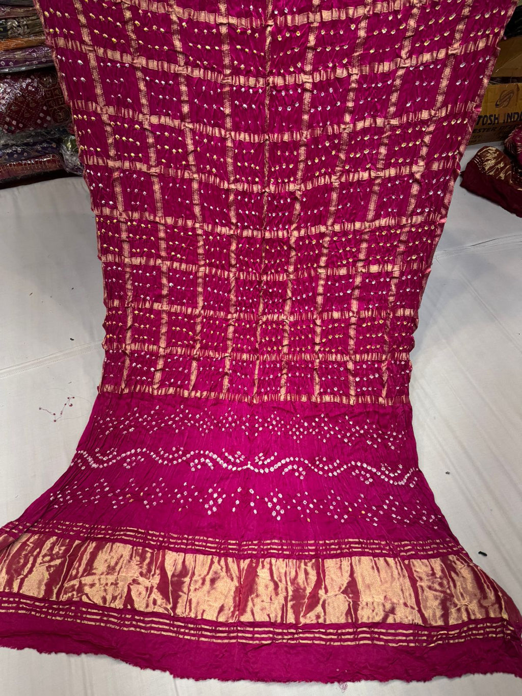 Pink Gharchola Gajji Silk saree