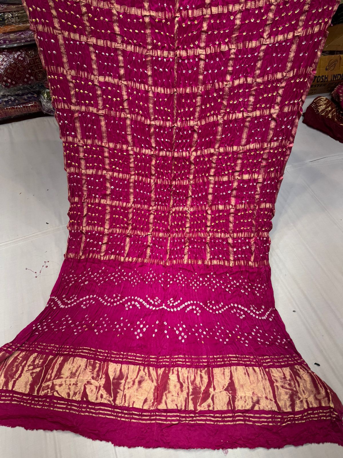 Pink Gharchola Gajji Silk saree