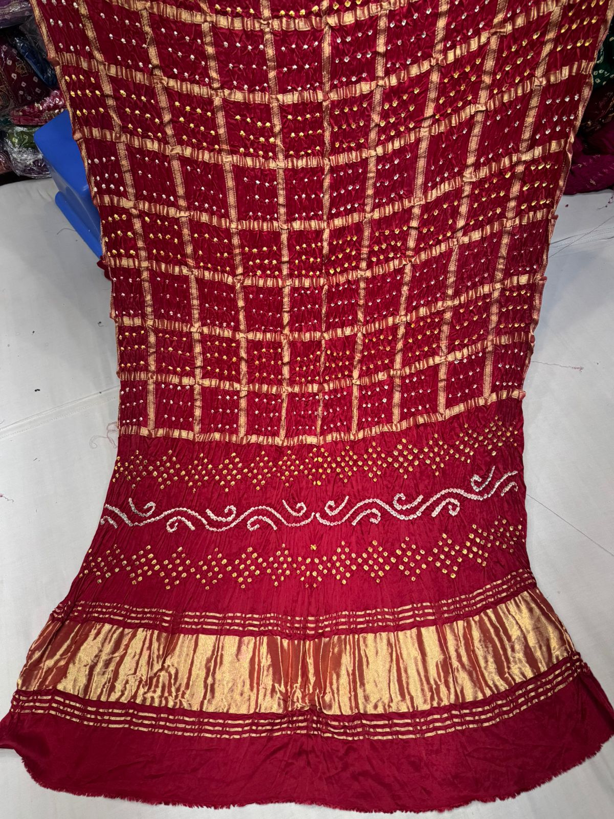 Red Gharchola Gajji Silk saree