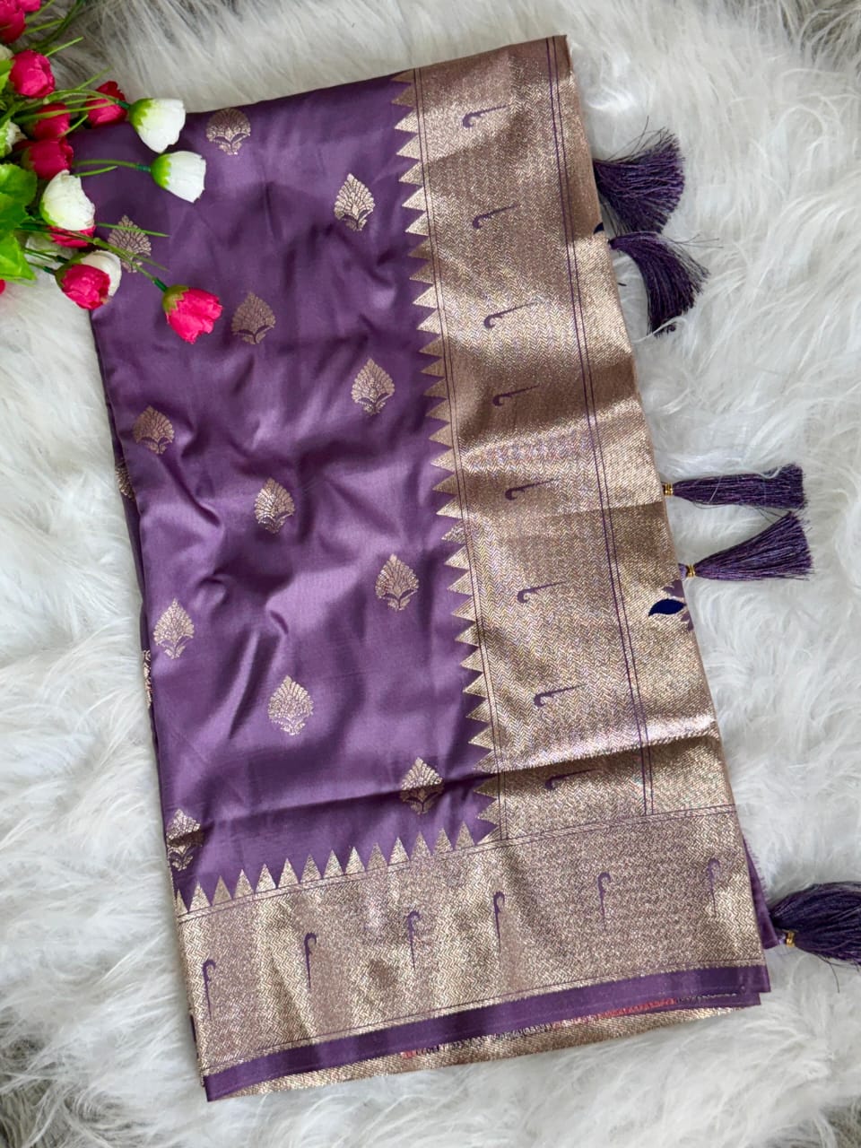Purple Paithani Saree with Muniya Border & Meena Pallu ✨