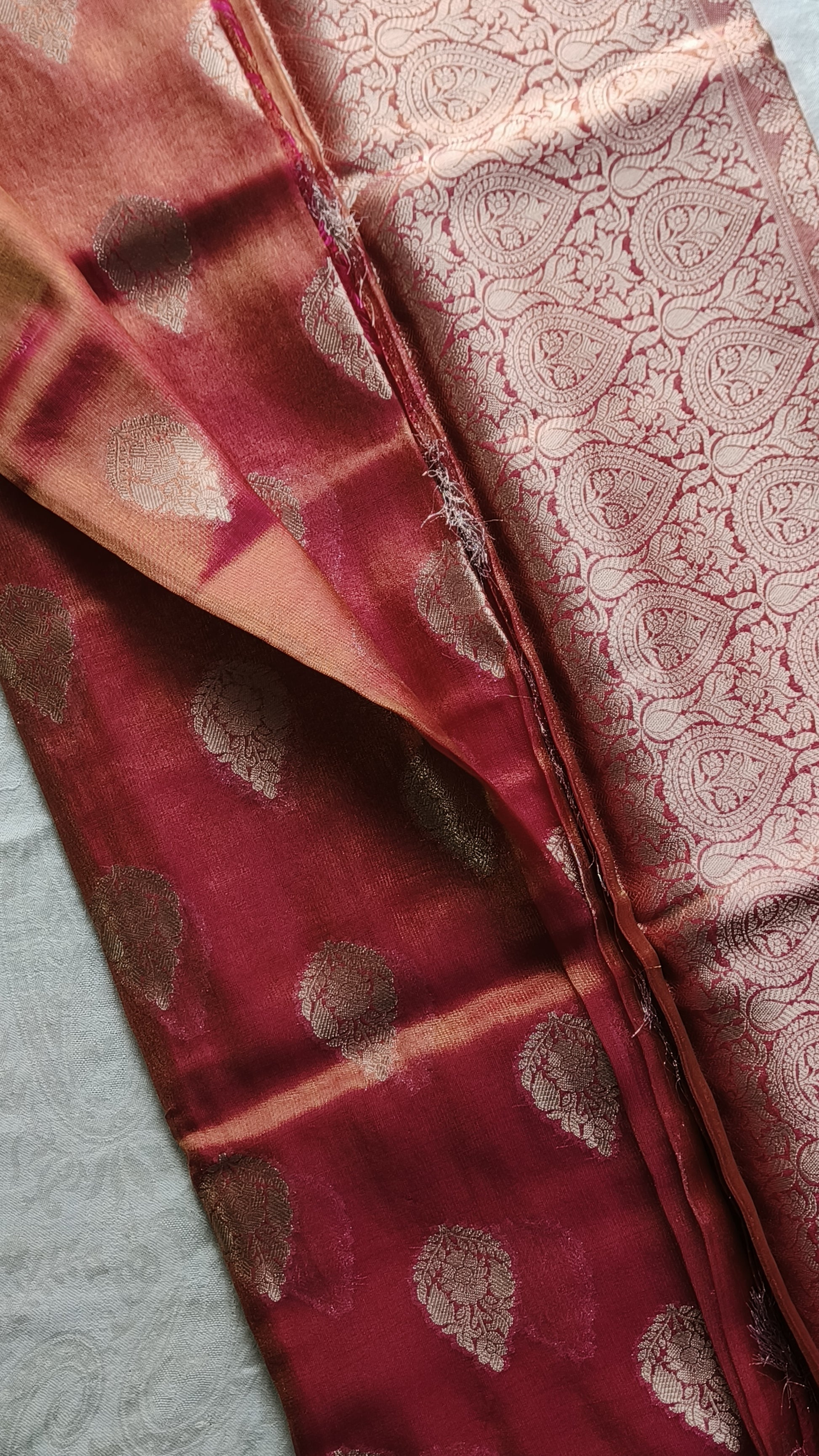 Banarasi Tissue Saree - Bright Pink