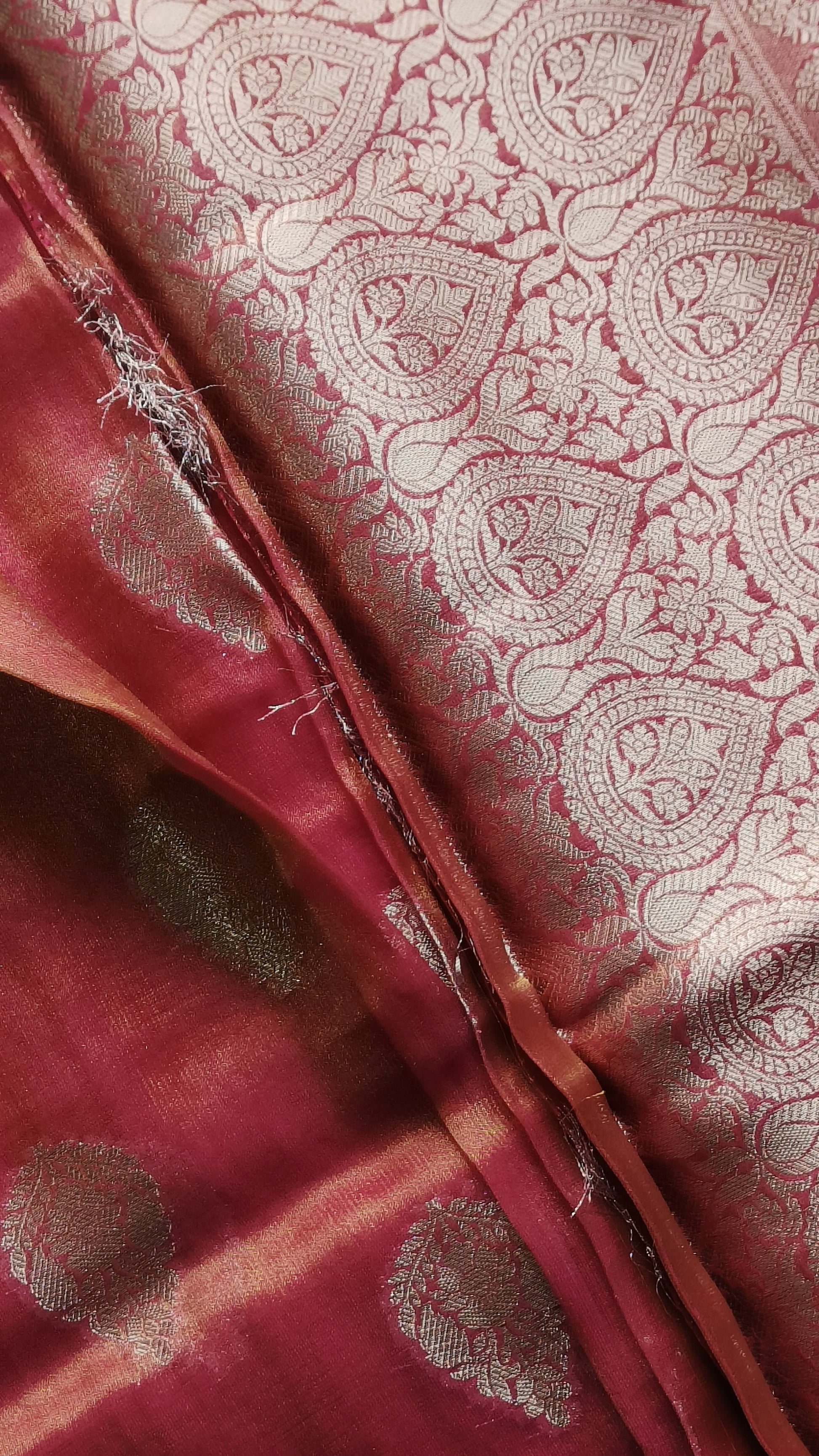 Banarasi Tissue Saree - Bright Pink