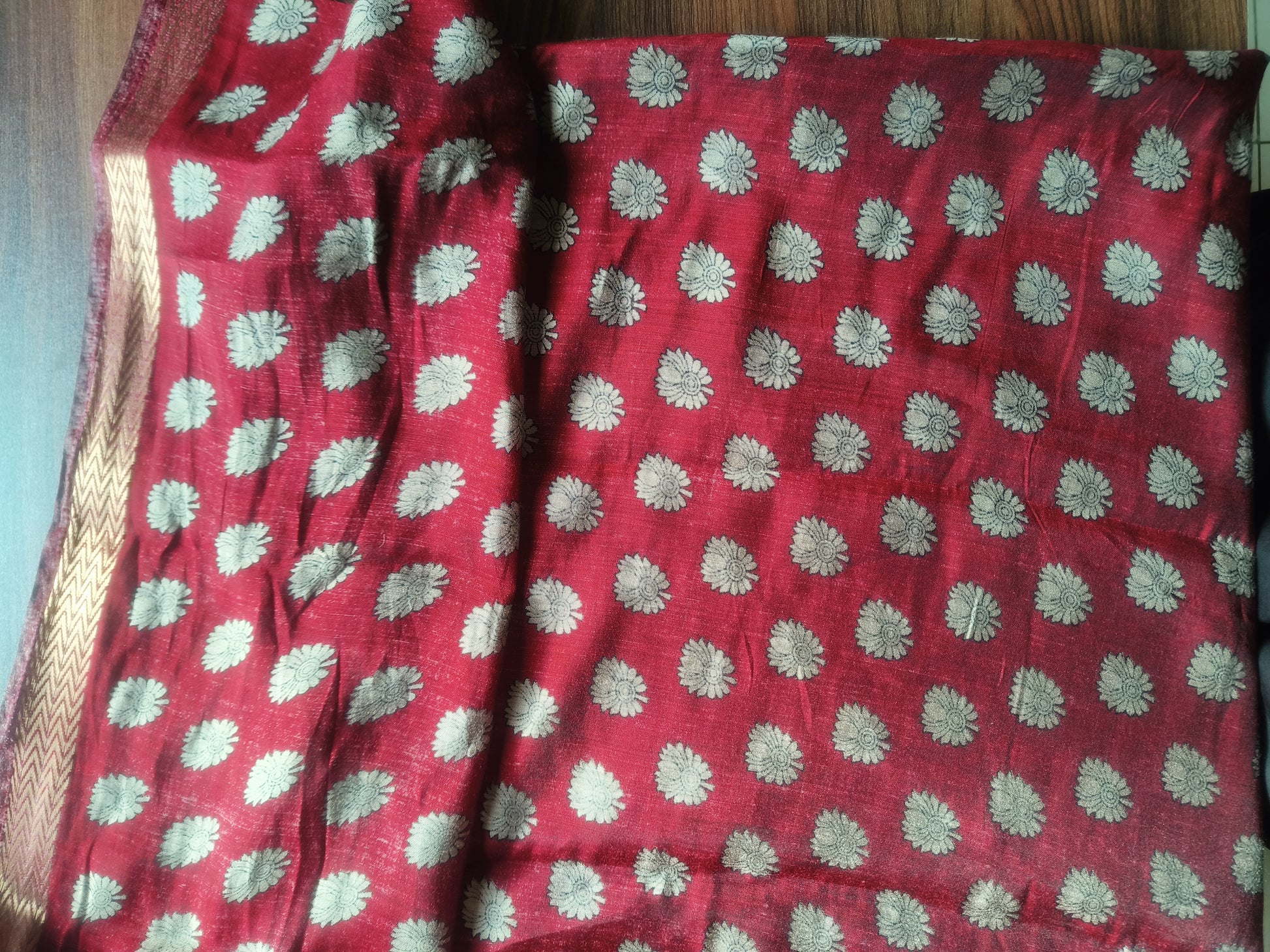 Kalamkari Black Mashru Silk Saree