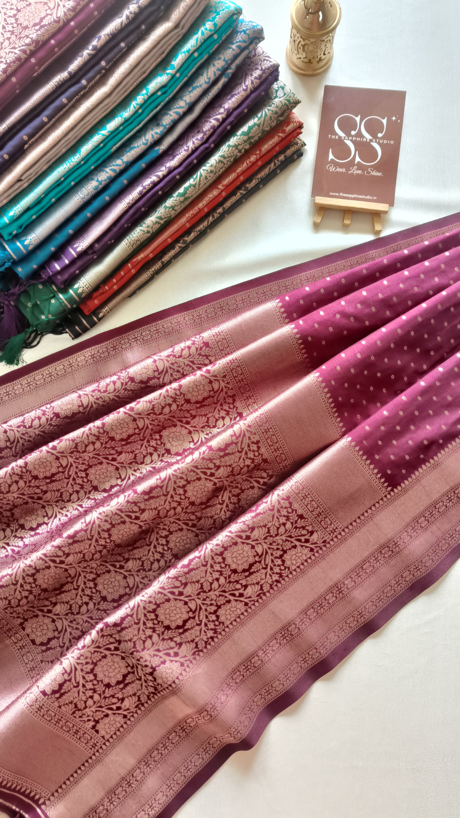 Kanchipuram Fancy Saree – Wine Magenta – Zari Weave