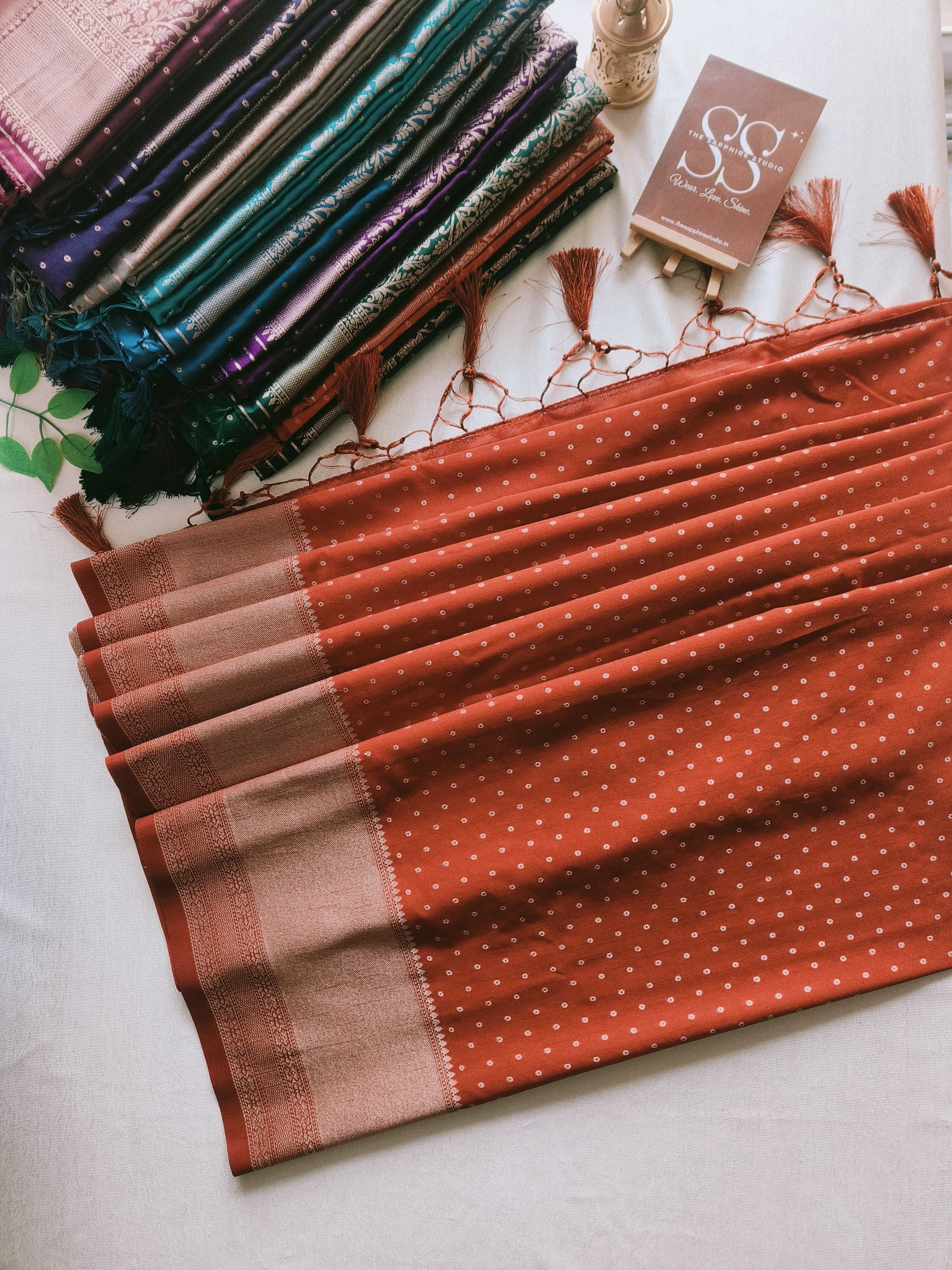 Kanchipuram Fancy Saree – Orange – Self Zari Weave