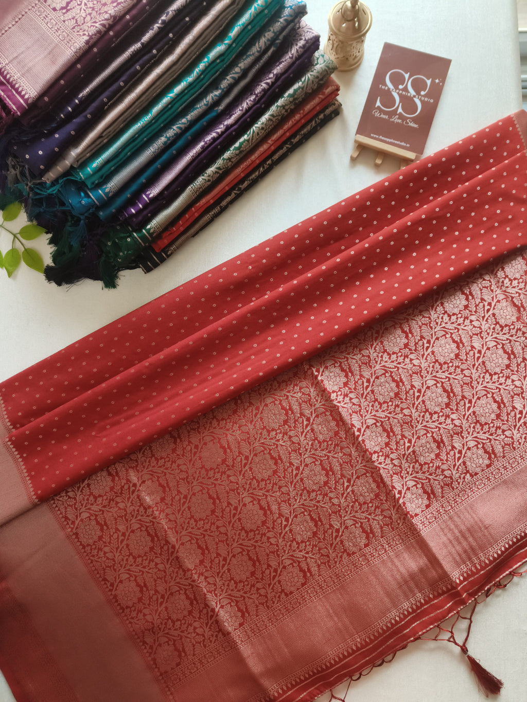 Kanchipuram Fancy Saree – Orange – Self Zari Weave